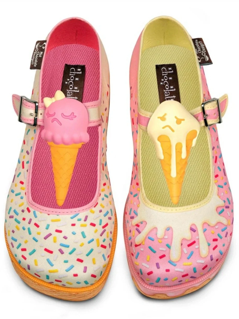 Hot Chocolate Designs Platform Mary Jane Shoes Size 8